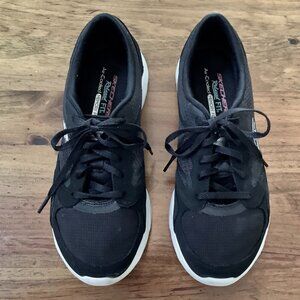 Women Skechers Relaxed Fit Air Cooled Black Sneaker 9.5